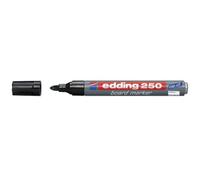 Edding Marqueurs pour tableaux blancs 250 – pointe ronde 1,5–3 mm – noir – lot de 10