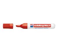 edding Marqueur permanent N°1 Pointe biseautée 1–5 mm Imperméable, sèche vite Rouge 1 stylo