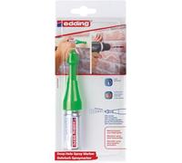 Edding Marqueur spray 8870 pour trous de perçage et zones inaccessibles - Marqueur à craie vert effaçable jusqu’à 50 mm de profondeur, pour pro et bricolage - Utilisation jusqu’à 250 pulvérisations