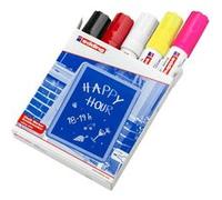 Edding - marqueurs Window Color, Pointe de 4-15 mm - Lot de 5 Couleurs