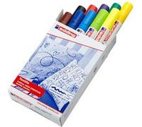 edding Marqueur textile 4500 – étui 10 couleurs multicolores, pointe ronde 2–3 mm, lavable 60 °C