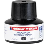Recharge pour marqueur permanent Edding E21 25 ml - Noir