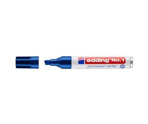 Edding No.1 marqueur indélébile Pointe biseautée Bleu