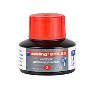 Edding PTK 25 recharge d'encre - rouge - 25 ml - avec système capillaire, idéal pour recharger proprement et simplement presque tous les marqueurs Brilliant.
