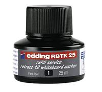 Edding RBTK 25 recharge d'encre - noir - 25 ml - avec système capillaire, idéal pour recharger proprement et facilement le marqueur pour tableaux blancs retract 12