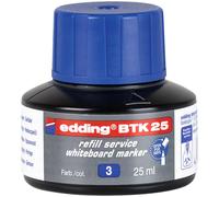 Edding Recharge d'encre BTK 25 pour marqueurs effaçables tableau blanc 25 ml - Bleu