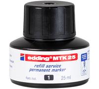 Edding Recharge d'encre MTK 25 pour marqueurs permanents 25 ml - Noir