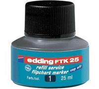 EDDING - recharge pour marqueur edding FTK25, noir, contenu: 30 ml (04 FTK25 001) Noir G