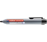 Marqueur effaçable rechargeable Edding 12 pointe ogive 1,5 à 3 mm - noir