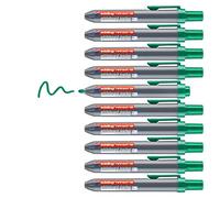 edding Marqueurs pour tableaux blancs Retract 12 – Lot 10 Vert, pointe ronde 1,5–3 mm, sans capuchon