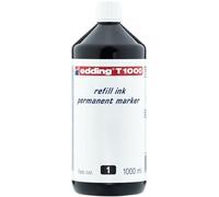 Edding T 1000 - Marqueur permanent à encre rechargeable - noir - 1000 ml - avec système de distribution goutte à goutte, pour un remplissage rapide de presque tous les marqueurs permanents