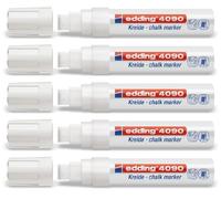 Edding Value Pack 5er de Windows/marqueur Chalk 4090 faben Divers pour sélectionner 5 Set série en Blanc