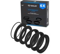 EDELER [6 pièces] Joints de siphon pour siphon de lavabo de 1 1/4 pouces (32 mm) de toutes sortes, le set contient 2x joints en coin, 3x joints plats, 1x joint torique - Joint d'évacuation de lavabo.