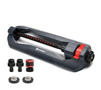 Eden 96213 Lawn & Garden Essential Arroseur d'eau oscillant pour Cour avec kit de démarrage à Connexion Rapide, Couvre jusqu'à 3 600 m², Base Lourde