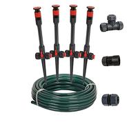 Eden 98063 Système d'arrosage de Jardin Flexible Multi-réglable avec système d'arrosage Hors Sol, arroseur et Tuyau, kit d'arrosage pour Plantes à Faire soi-même