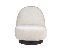 EDEN - Fauteuil pivotant en tissu beige Beige