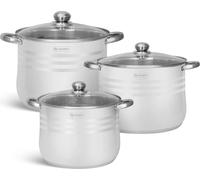 Edenberg 6-piece stainless steel pot set 11L/13L/16L, induction pot set, suitable for induction, gift EB-517