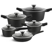 EDENBERG EB-5632 batterie de cuisine en marbre, 10 pièces, poignées amovibles - N
