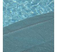 EDENEA - Bâche Solaire Piscine Gris Silver - Epaisseur Renforcée 215 Microns - Bâche Piscine Bulles - (Ronde Ø 550 cm)