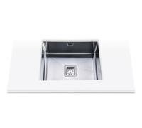 Edesa 950270029 Sous comptoir | Modèle Makalu BE 50 x 40 1C R-10 | 1 cuve carrée | Évier de cuisine 20 cm de profondeur | Largeur 60 cm | Finition en acier inoxydable