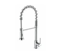 EDESA Yosebite Robinet de cuisine chromé mitigeur bec haut rotatif à 360° en acier inoxydable avec fonction douche anticalcaire Cartouche céramique réducteur débit 5 l Finition chromée