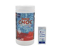 EDG by AQUALUX Chlore Choc Granulés 20g - 1kg | Chlore Choc Stabilisé - Désinfection Choc - Dissolution Rapide + 10 Tests HPS OFFERTS 6 en 1
