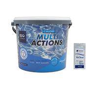 EDG by AQUALUX Chlore MULTIACTIONS Galets 250g - 5kg | Chlore Lent Stabilisé Multiaction - Désinfection Régulière Multifonction - Dissolution Lente + 10 Tests HPS OFFERTS 6 en 1