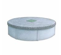EDG by AQUALUX INTERNATIONAL Bâche Hiverrnage Piscine - Diamètre 350 cm - pour Piscine Ronde Diamètre 300 cm - avec Grille ecoulement, câble et poignée de Serrage