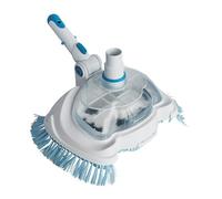 EDG by AQUALUX INTERNATIONAL Balai Ovale Aspirant avec Prefiltre Intégré pour Piscine - Brosses Laterales - Poignée Orientable 3 Positions 0° 45° 90°