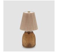 EDG - Enzo De Gasperi Lampe de table LED avec abat-jour plissé IP20 D11,5 x H22 cm 4 variantes (1 unité) Nociola