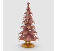 EDG Enzo De Gasperi Pino, sapin de Noël en velours rose avec perles, H 46 cm