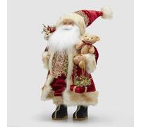 EDG Enzo De Gasperi Statuette Père Noël avec Ours H 80 Cm