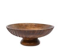 EDHAS Coupelle en Bois, Bol décoratif en bois de manguier sculpté à la main pour table à manger, salon, cuisine (30,5 x 30,5 x 12,1 cm)