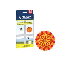 Edialux Autocollants fenêtre Anti-Mouches, piège à Mouches Transparent pour fenêtre, sans Odeur avec Attractif, Efficace Contre Les Mouches domestiques, 2+2 Gratuit (4 pièces)