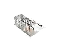 Edialux Cage piège à Rats Vivante galvanisée, piège à Rats sans Poison, Capture Vivante, 1 entrée, réutilisable, métal antirouille, Utilisation intérieur extérieur