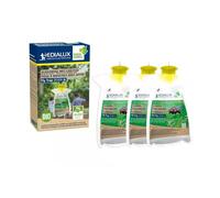 Edialux Ensemble de 3 pièges à Mouches extérieurs, Attrape Jusqu’à 20 000 Mouches, Attractif Naturel Non Toxique, prêt à l’Emploi, idéal pour Jardin terrasse écurie enclos Animaux Poubelle, sûr