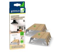 Edialux Piège à Poisson Argent écologique avec Plaque Collante Non Toxique, Attractif phéromones, Solution Anti-Insectes pour Zones humides, Pack de 2, élimination nuisibles