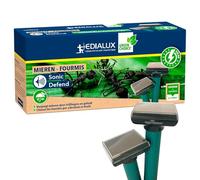 Edialux Repulsif Fourmis Solaire Lot de 2 pour Exterieur, Vibrations et impulsions sonores Contre Les Fourmis, Protection de Jardin resistante aux intempéries avec Couverture de 800 m2