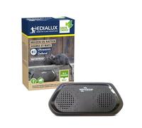 Edialux Répulsif Ultrason pour Souris et Rats intérieur extérieur, Dispositif Rechargeable USB Couvrant 80 m2, Protection IP44 avec Longue autonomie