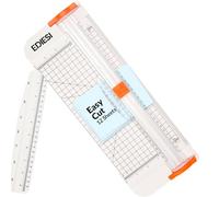 Ediesi, Massicot, A4, Coupe Papier, Guillotine, pour Home, Verrouillage automatique, avec règle d'extension, pour le papier, les photos, les coupons et les étiquettes (Blanc)