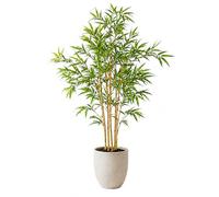 edihome, Plante Décorative Intérieur - Bambou Artificiel 120cm - Grande Plante et Arbre Artificiel Réaliste pour Maison, Bureau, Hôtel, Centres Commerciaux - Décoration Intérieur/Extérieur