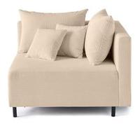 Edinburg - module d'assise d'angle droit - en velours côtelé - Beige Beige G