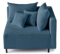 Edinburg - module d'assise d'angle droit - en velours côtelé - Bleu Bleu G