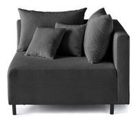 Lisa design module d'angle de canapé modulable - Gris foncé