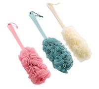EdirFtra 3 Ensembles de brosses de Douche au Dos givré, brosses de Douche avec éponge à Long Manche, et Accessoires pour brosses de Douche pour Hommes et Femmes