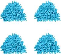 EdirFtra Tête de Balai Triangulaire multifonctionnelle de 4 pièces, Mini Remplacement de la tête de Brosse, rotative et réglable, Mur Domestique, Plafond, Nettoyage du Sol, 16 * 16cm