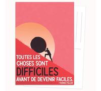 Edition Colibri Carte postale - Illustration silhouette poussant | Lot de 10 cartes plates (A6) - Verso à écrire