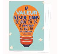 Edition Colibri Carte postale - Motif ampoule orange | Lot de 10 cartes plates (A6) - Verso à écrire