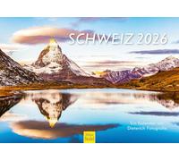 Edition Seidel Calendrier suisse 2026 de qualité supérieure - Format DIN A3 - Calendrier mural Europe Bâle Berne Tessin Lucerne montagnes paysage nature Werner Dieterich