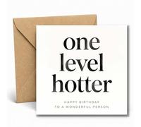 Edition Seidel Premium Carte d'anniversaire carrée avec enveloppe. Carte de vœux Joyeux anniversaire pour hommes femmes ami amie drôle simple (GQ720 SW026)